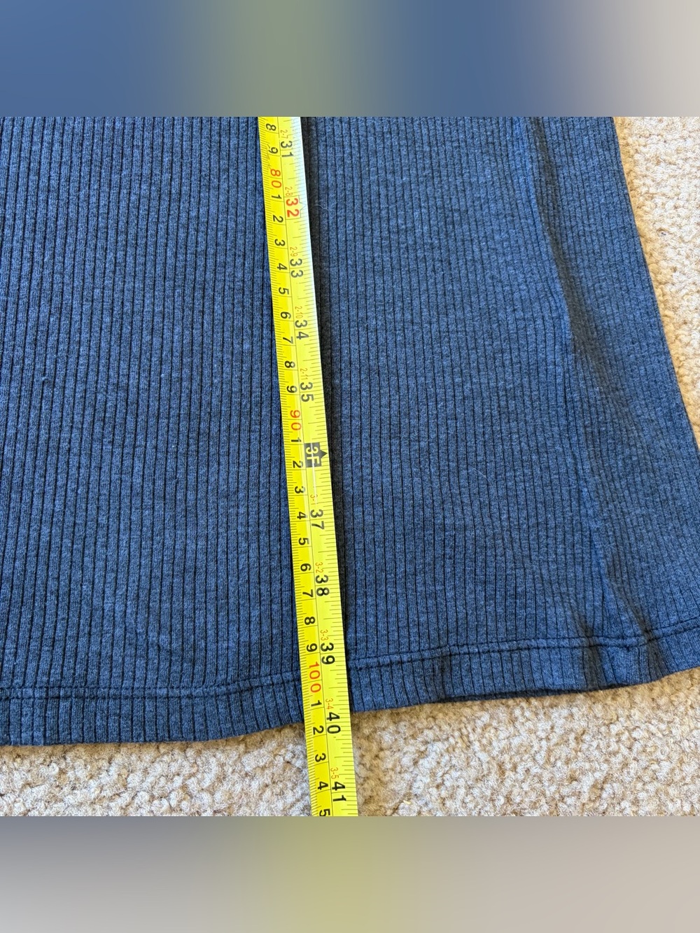 James Perse Standard Maxi Skirt Ribbed Knit Lounge Minimalist USA Sz 4 EUC - Picture 11 of 14